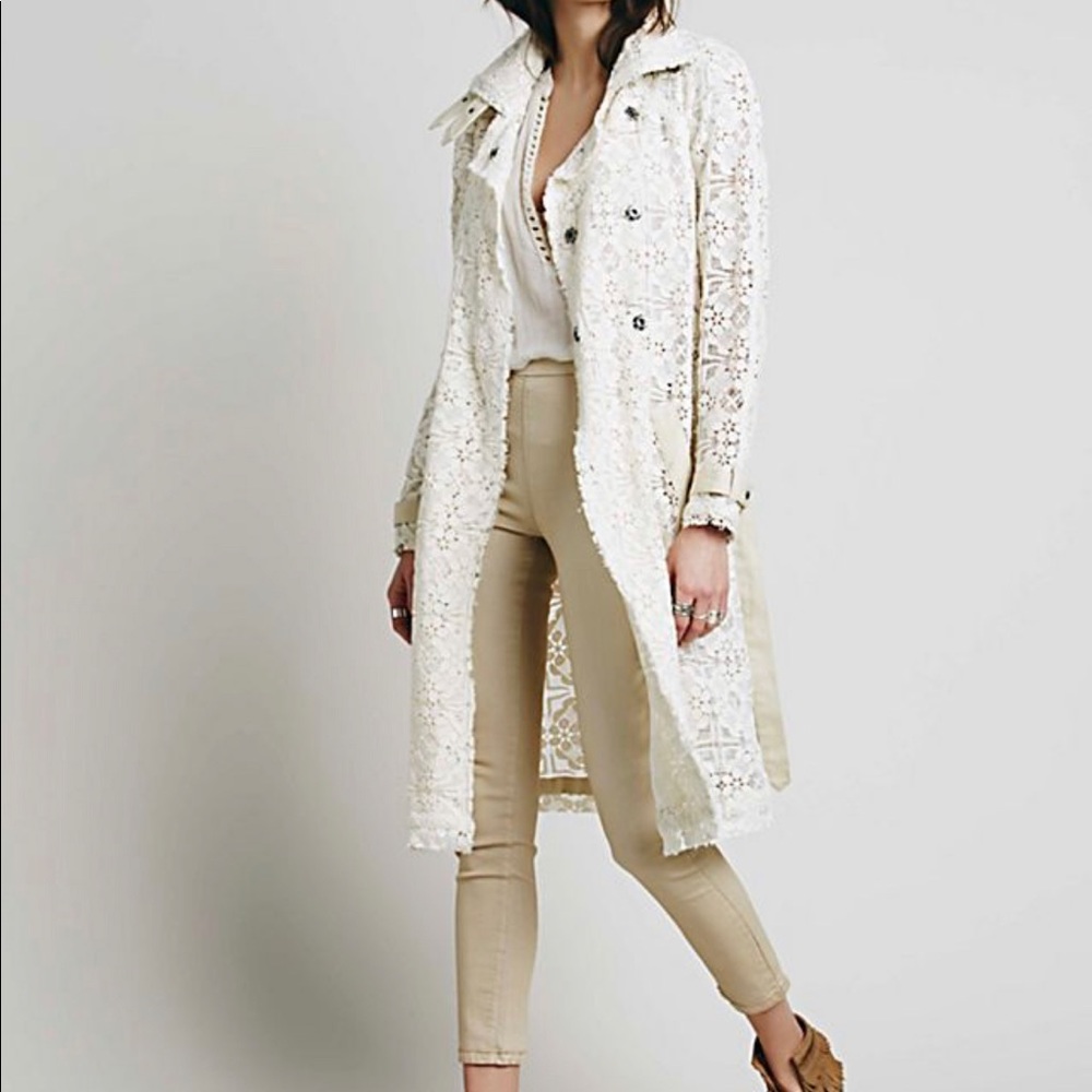 Free People Lace Trench